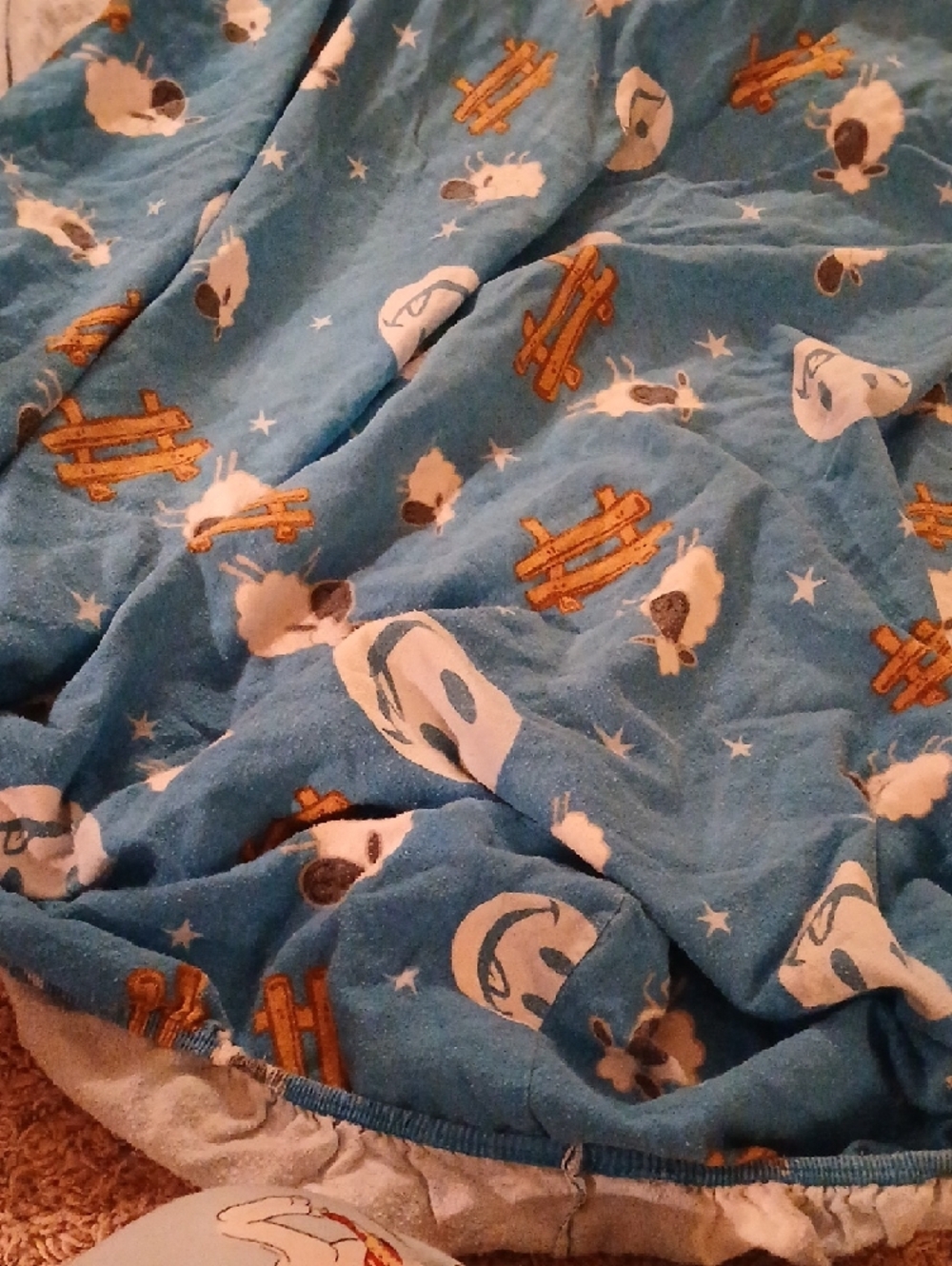 Joe Boxer Blue Sheep and Moon Queen Fitted Sheet - Picture 7 of 7